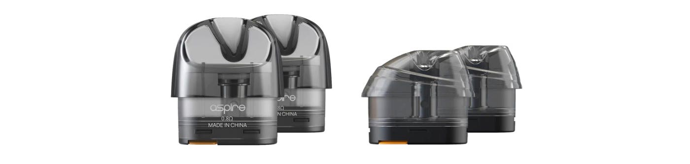 Aspire Minican Pods - 0.8 Ω and 1.2 Ω resistance pod options