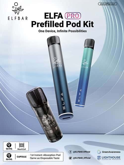 Elf Bar Elfa PRO Prefilled Vape Pods - Infinite possibilities