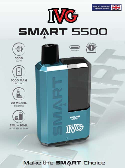 IVG Smart 5500 Refillable Rechargeable Disposable Kit - Make the Smart Choice