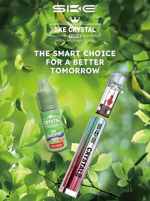 SKE Crystal Plus Prefilled and Refillable Pod Vape Kit - The smarter choice for a better future
