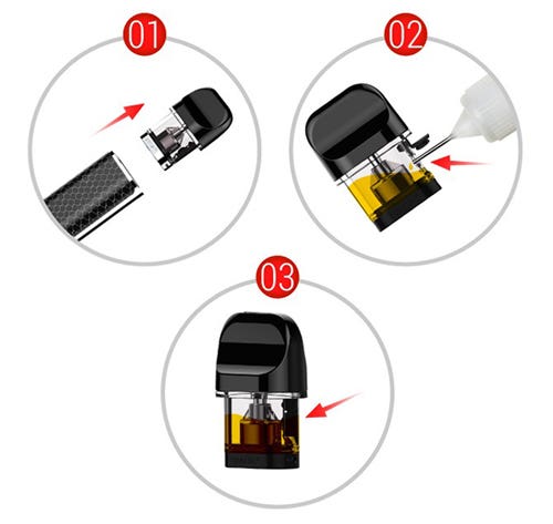 SMOK Novo Replacement Pods - Side-Fill Design Instructions