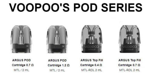 VooPoo Argus Replacement Pod Cartridges - Wide Application on VooPoo's Pod Series