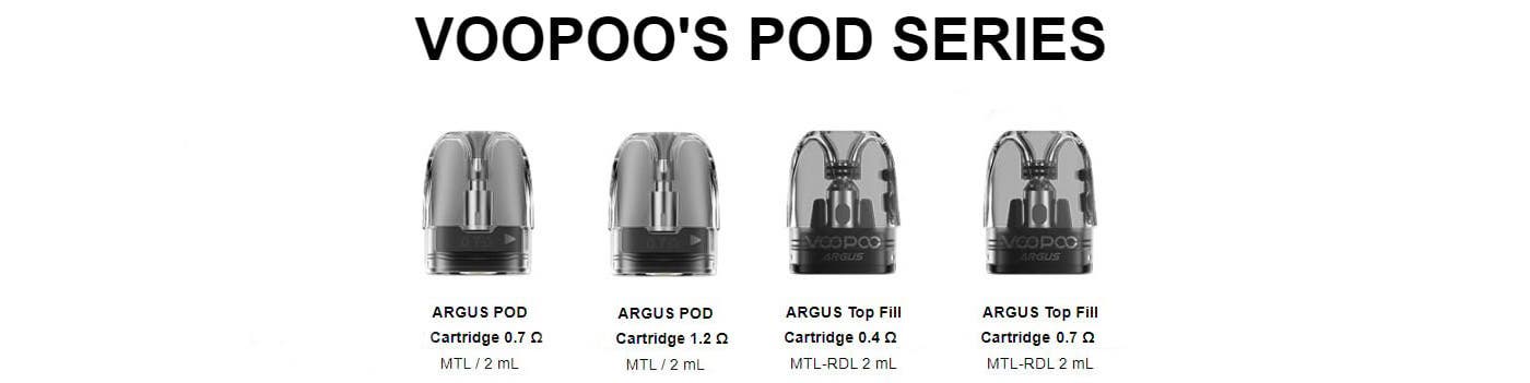 VooPoo Argus Replacement Pod Cartridges - Wide Application on VooPoo's Pod Series