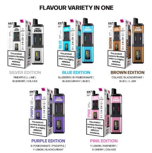 Angel 2400 Rechargeable Disposable Pod Kit - Flavour Variety in One