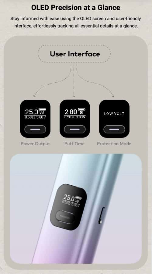 Innokin Trine Pod Vape Kit - OLED Precision at a glance