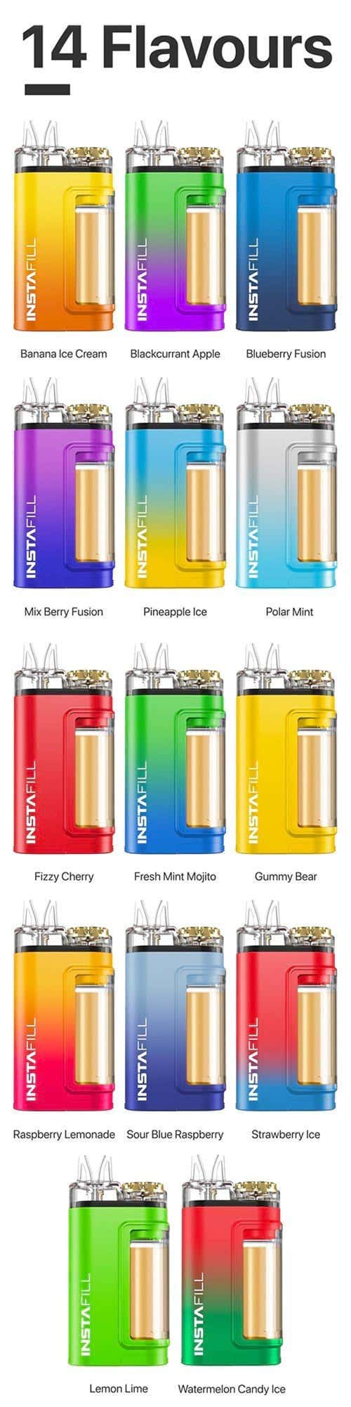 Instafill 3500 Rechargeable Disposable Vape Kit - 14 Incredible flavours