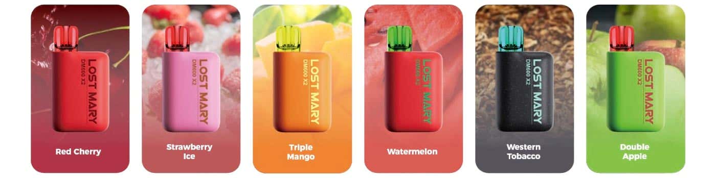 Lost Mary DM600 X2 Disposable Vape Kit - 20 Flavours to choose from!