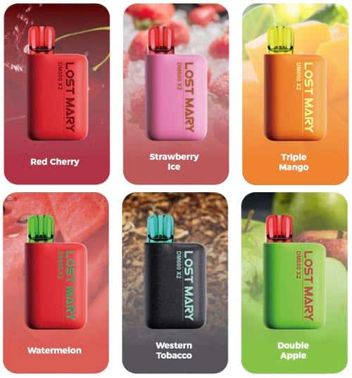 Lost Mary DM600 X2 Disposable Vape Kit - 20 Flavours to choose from!