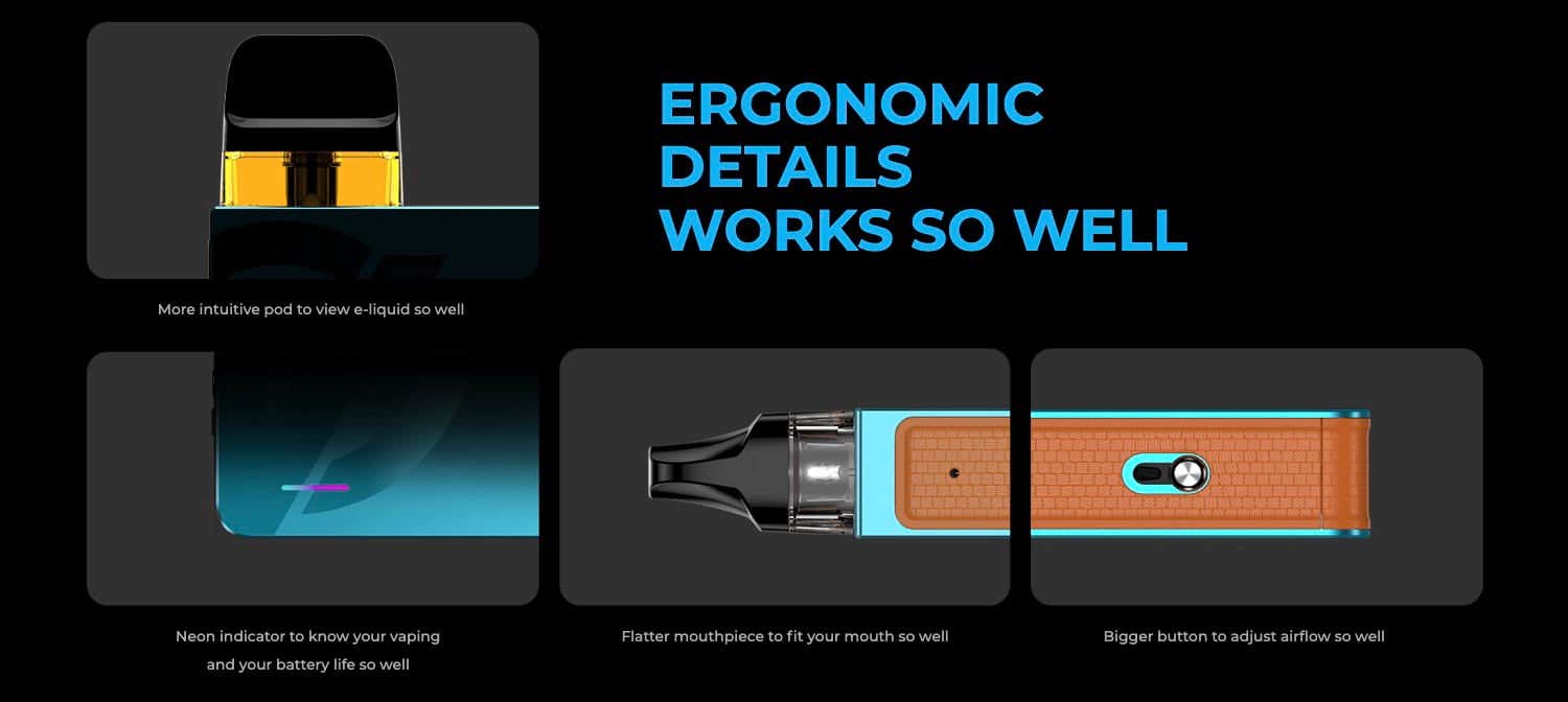 Vaporesso XROS 3 Nano Innovation Edition Pod Vape Kit - Ergonomic detail