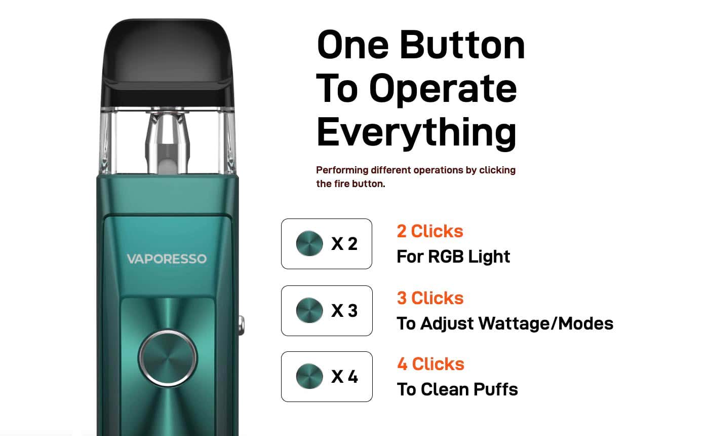 Vaporesso XROS Pro Pod Vape Kit - One button to operate everything