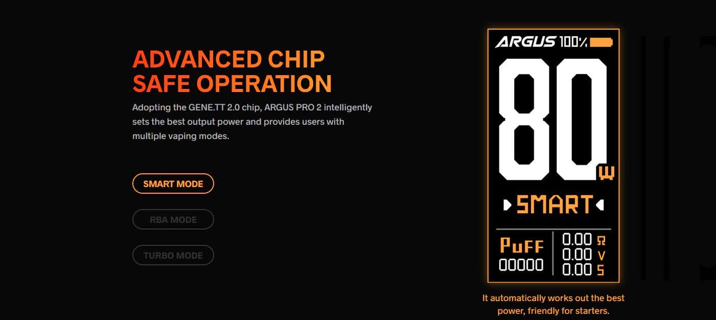 VooPoo Argus Pro 2 Pod Kit - Advanced Chip Safe Operation