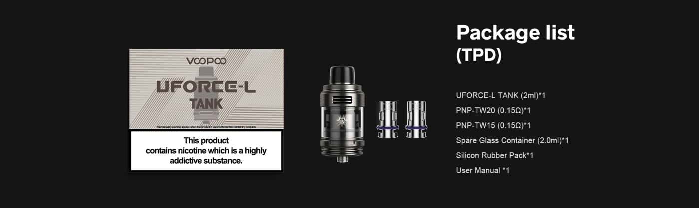 Voopoo UForce-L Tank - What's in the box?