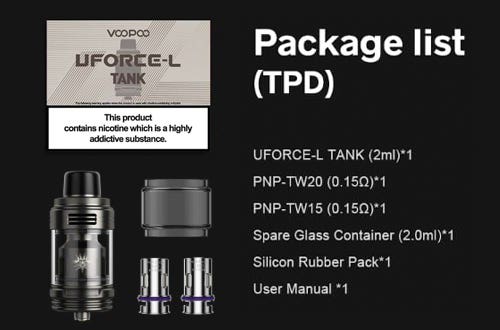 Voopoo UForce-L Tank - What's in the box?