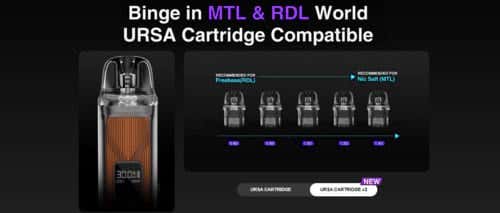 Lost Vape Ursa Nano Pro 2 Pod Kit - Binge in MTL & RDL World URSA Cartridge Compatible