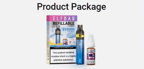 Elf Bar EV5000 Refillable Disposable Kit - What's in the box?