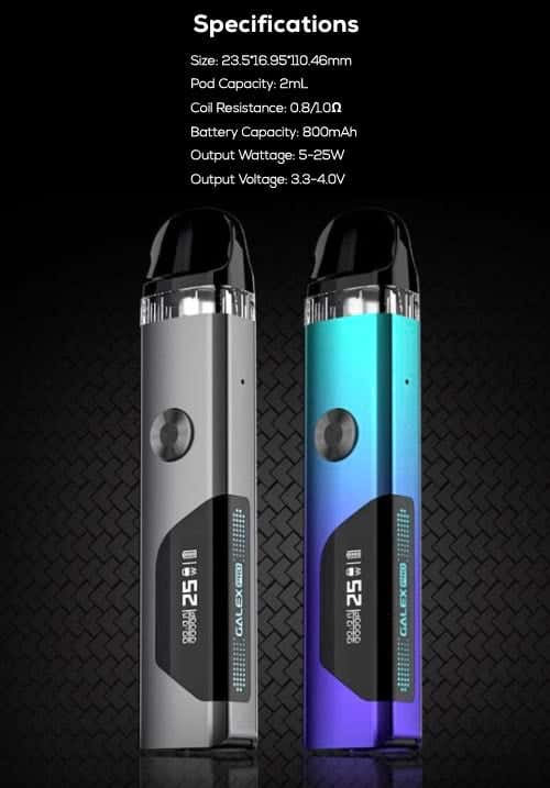 Freemax Galex PRO Pod Kit - Specifications