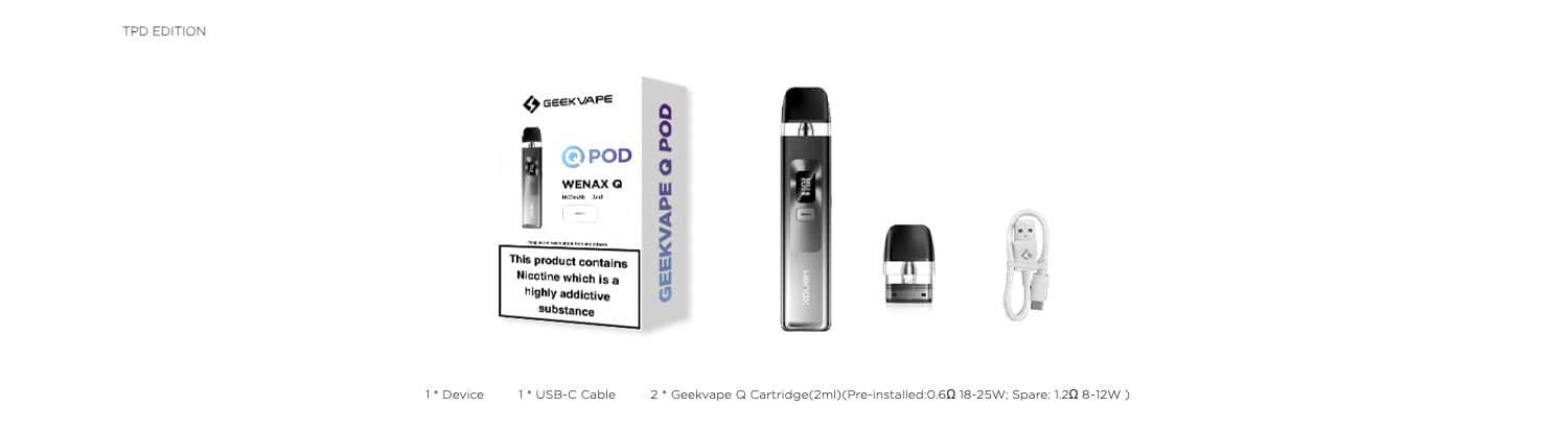 Geekvape Wenax Q Pod Vape Kit - What's in the box?