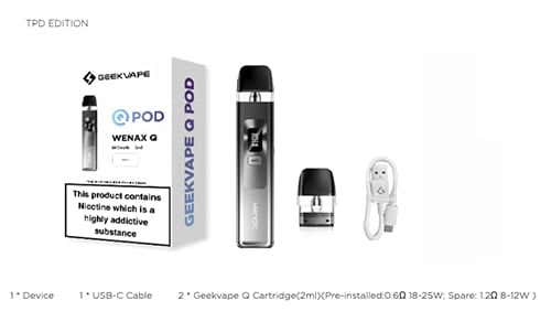Geekvape Wenax Q Pod Vape Kit - What's in the box?