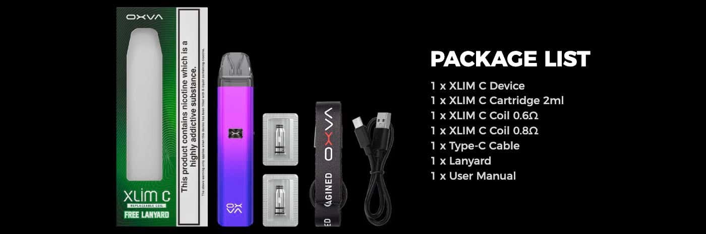 Oxva Xlim C Pod Kit - What's in the box?