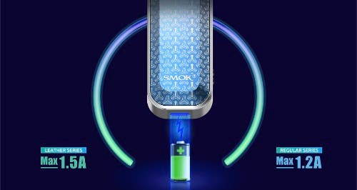 Smok Nord 5 battery with maximum 1.5A Type-C charging capabilities