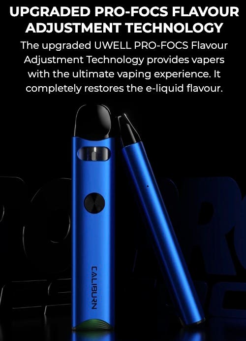 Uwell Caliburn A3 Pods - Upgraded Pro-FOCS flavour adjustment technology