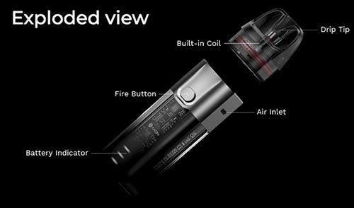Vaporesso Luxe X Pod Kit - Exploded view