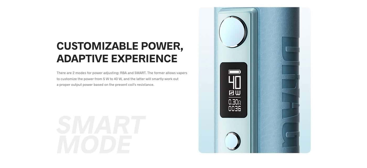 VooPoo Drag H40 Pod Vape Kit - Customisable power, adaptive experience