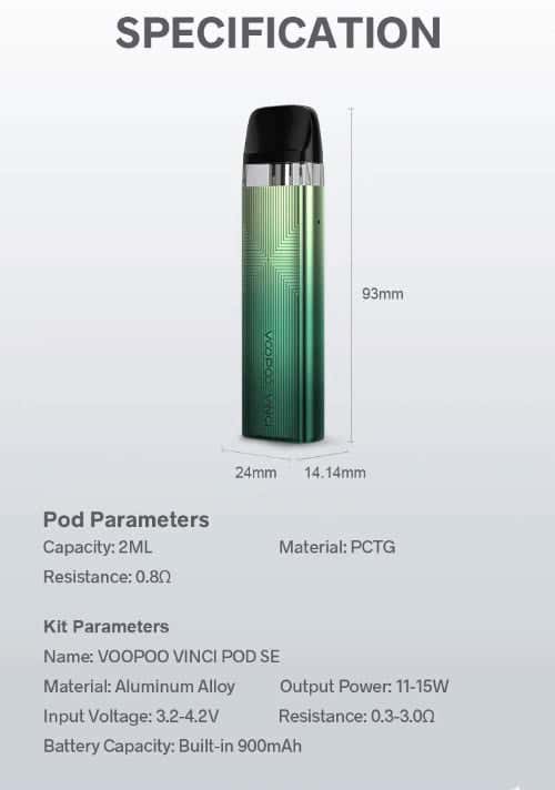 Voopoo Vinci Pod SE Kit - Specification