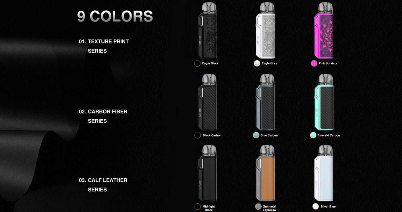 Lost Vape Thelema Elite 40 Pod Kit - 9 Colours in Material Finishes
