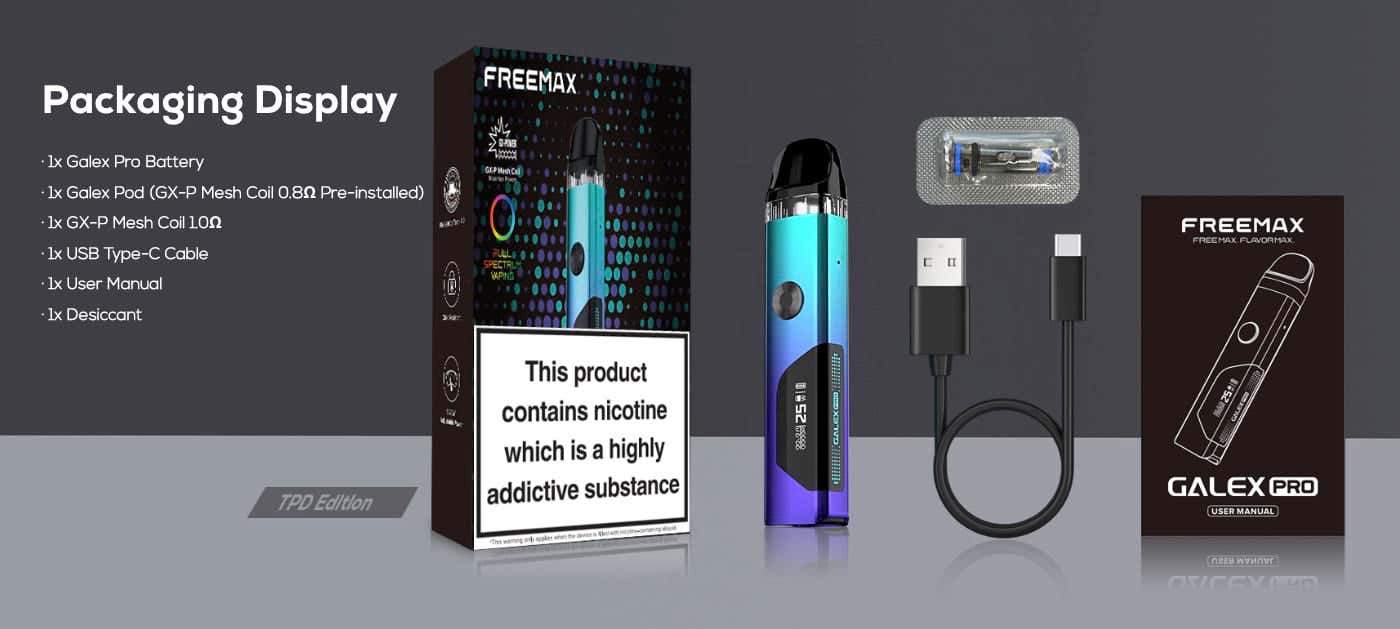 Freemax Galex PRO Pod Kit - What's in then box?