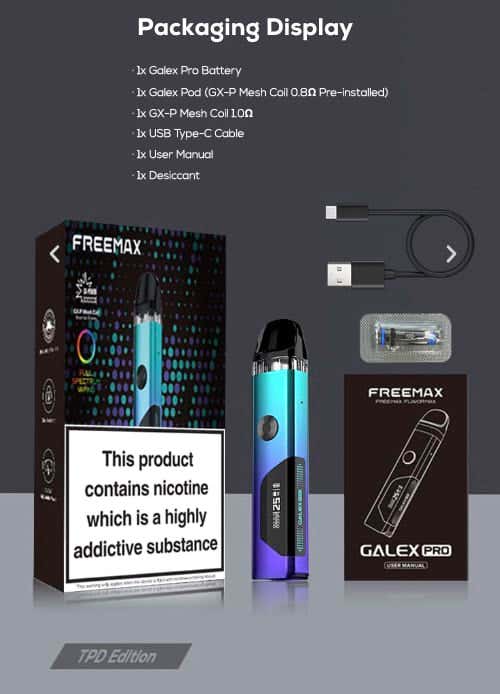 Freemax Galex PRO Pod Kit - What's in then box?
