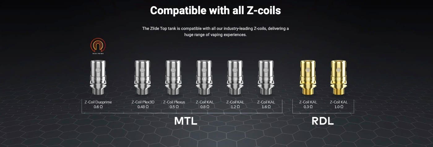 Innokin Zlide Top Tank - Compatible with all Innokin Z-coils