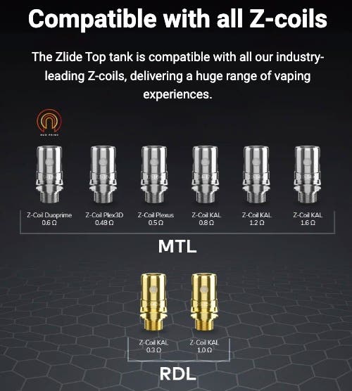 Innokin Zlide Top Tank - Compatible with all Innokin Z-coils