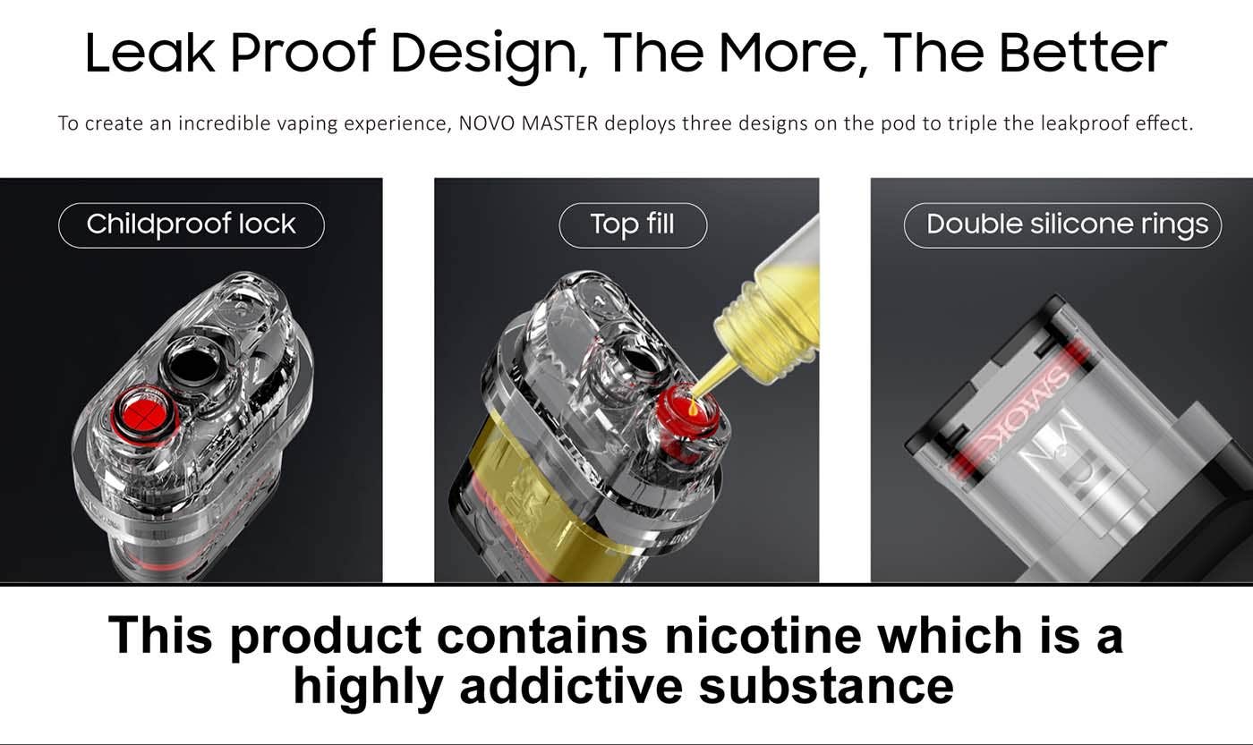 Smok Novo Master Box Pod Vape Kit - Leak proof design, the more, the better