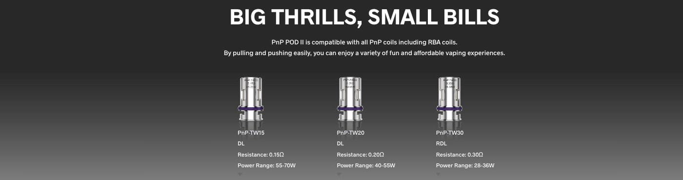 VooPoo PnP-TW Coils - Big thrills, small bills