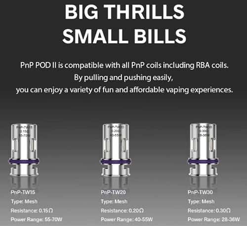 VooPoo PnP-TW Coils - Big thrills, small bills