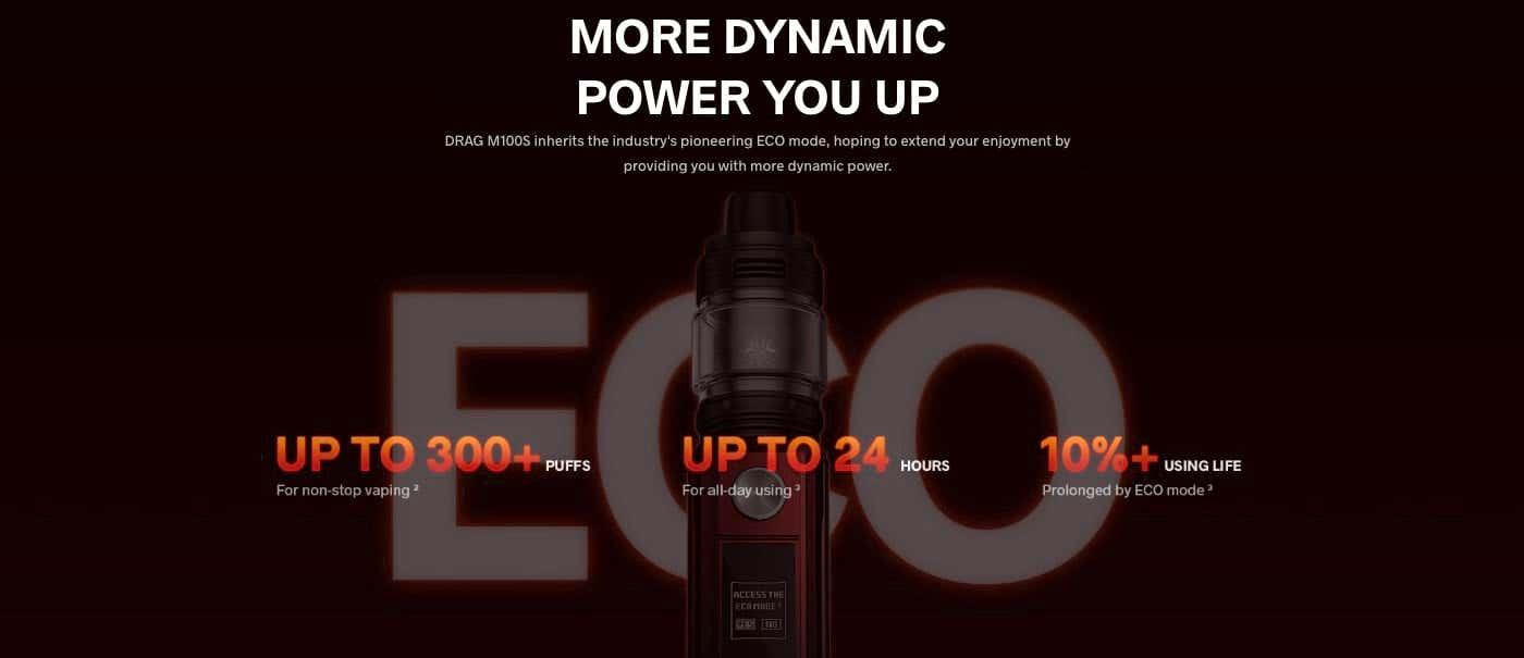 Voopoo Drag M100S Kit - More dynamic power you up