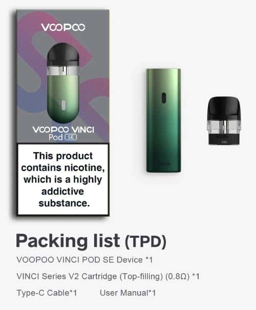 Voopoo Vinci Pod SE Kit - What's in the box?