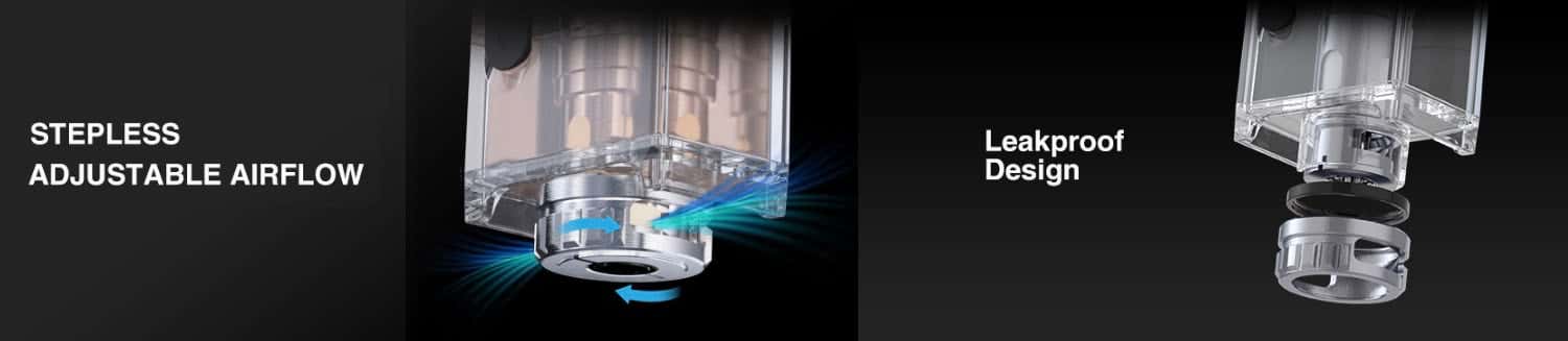 Lost Vape Centaurus B60 AIO Pod Mod Vape Kit - Stepless adjustable airflow and leakproof design