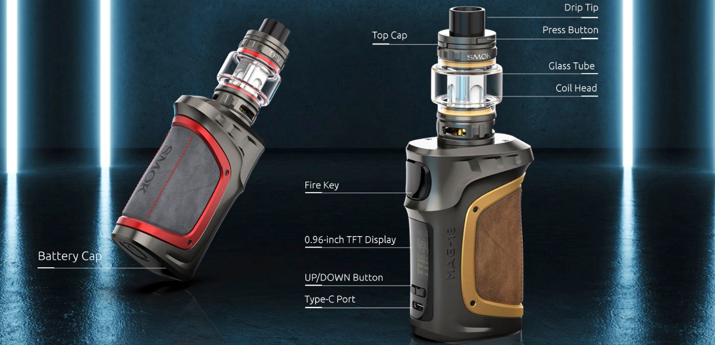 Smok Mag-18 Kit components highlighted