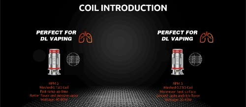 Smok RPM 3 coils, including 0.15Ω and 0.23Ω DTL options
