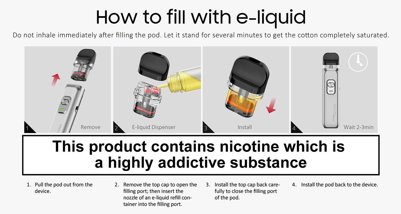 Smok Novo Master Box Pod Vape Kit - How to fill with e-liquid