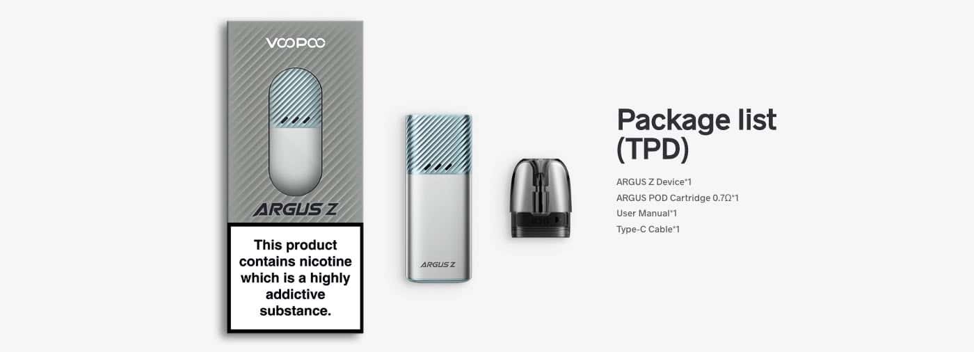 Voopoo Argus Z Pod Kit - What's in the box?