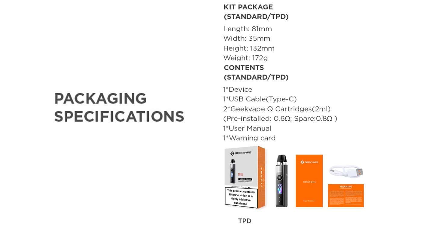 Geekvape Wenax Q Pro Pod Vape Kit - What's in the Box?