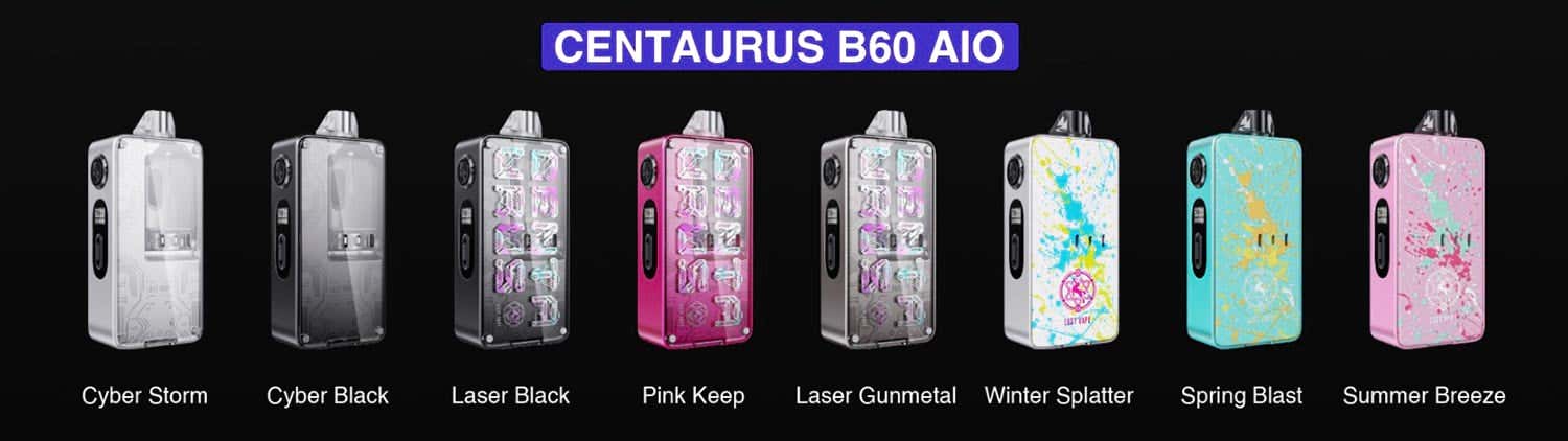 Lost Vape Centaurus B60 AIO Pod Mod Vape Kit - 8 Different colour choices