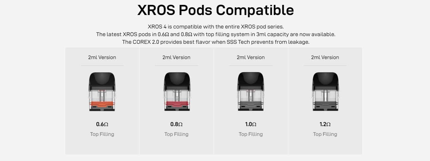 Vaporesso XROS 4 Mini Pod Kit - XROS Pods Compatible