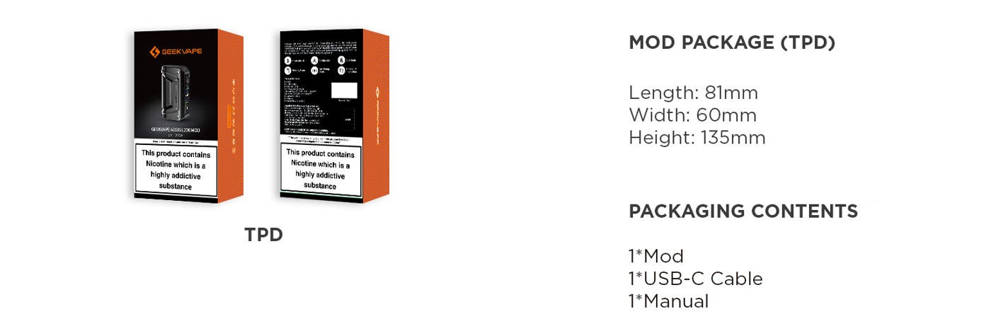 Geekvape Aegis Legend 3 Box Mod - What's in the TPD Box?