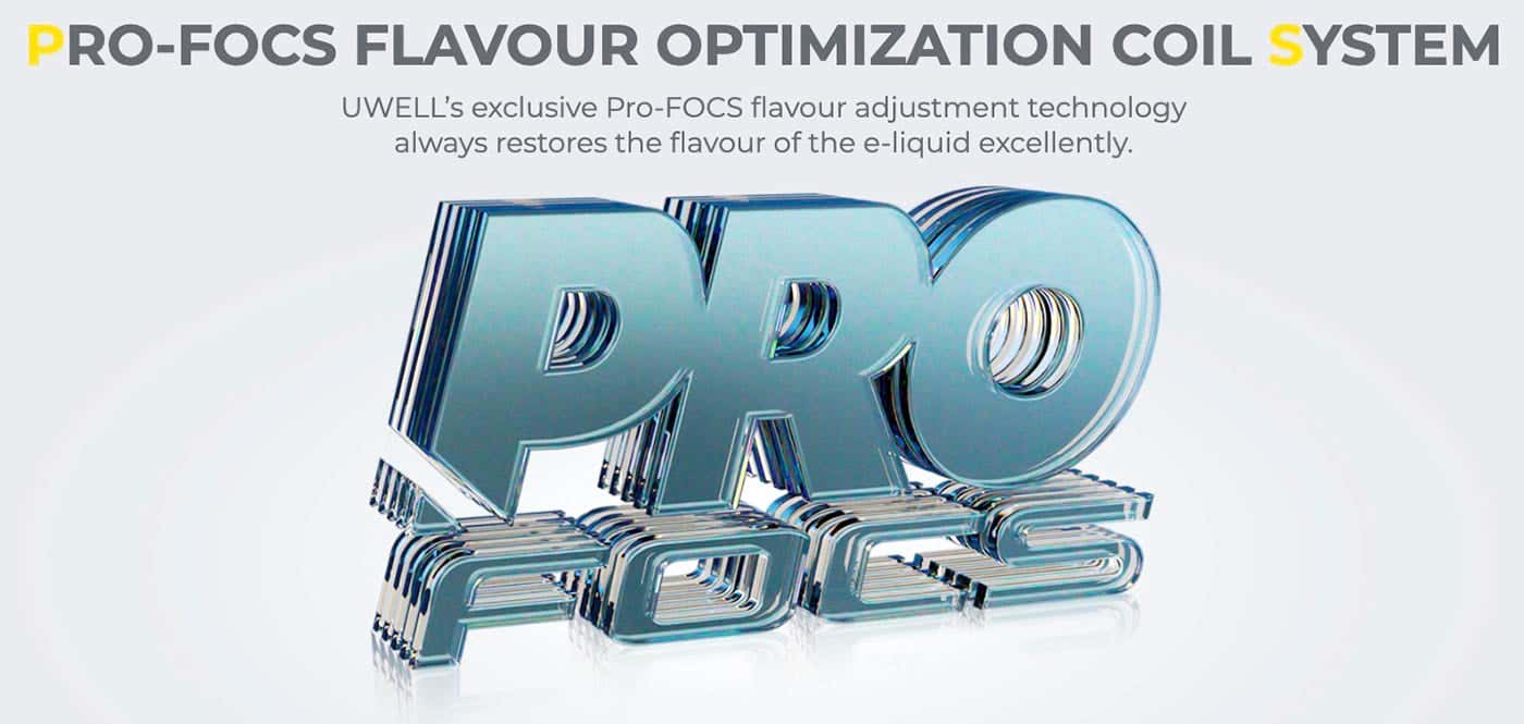 Uwell Caliburn A3S Pods - Upgraded Pro-FOCS flavour optimisation coil system