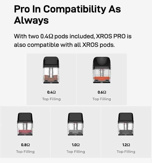 Vaporesso XROS Pro Pod Vape Kit - Pro in compatibility as always