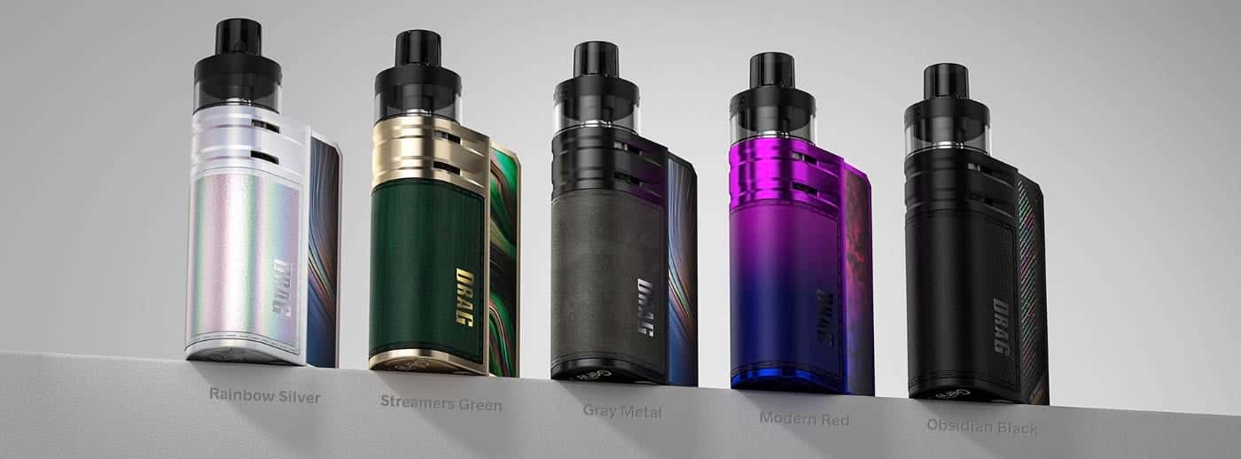 Voopoo Drag E600 Pod Vape Kit - 5 new amazing colours